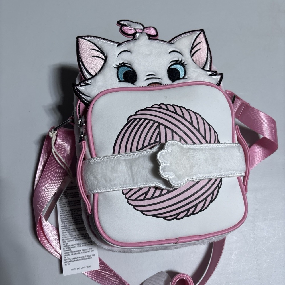 Loungefly Disney Parks The Aristocats Marie Crossbody Bag Crossbuddies Plush NWT